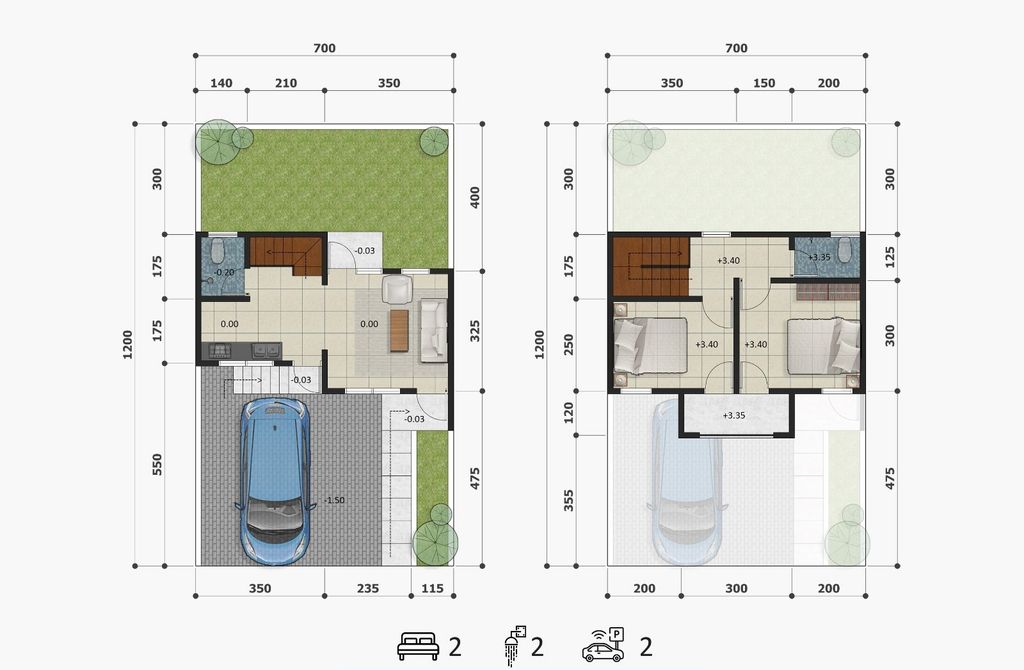 foto denah rumah tipe T-56A perumahan GRAND ALEENA