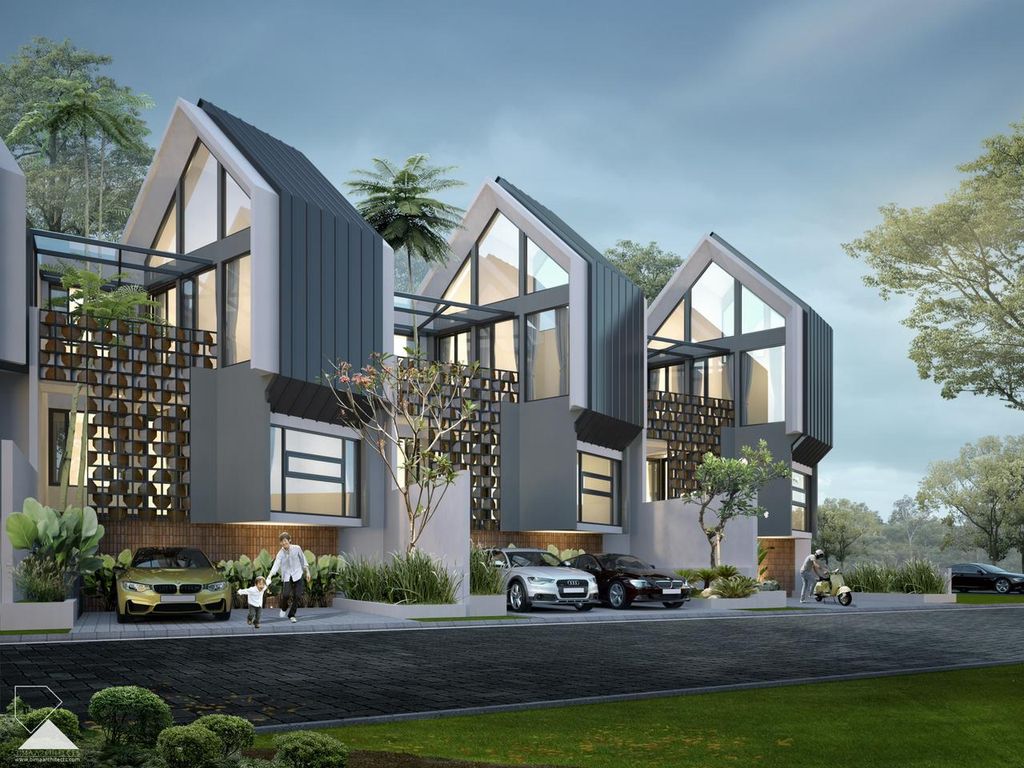 foto tampak rumah tipe T-125C perumahan GRAND ALEENA