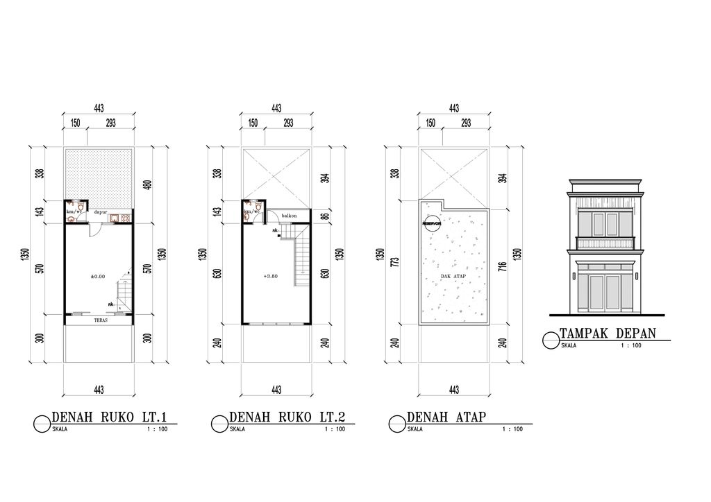 foto denah rumah tipe R4 54/60 perumahan Villa Magnifa