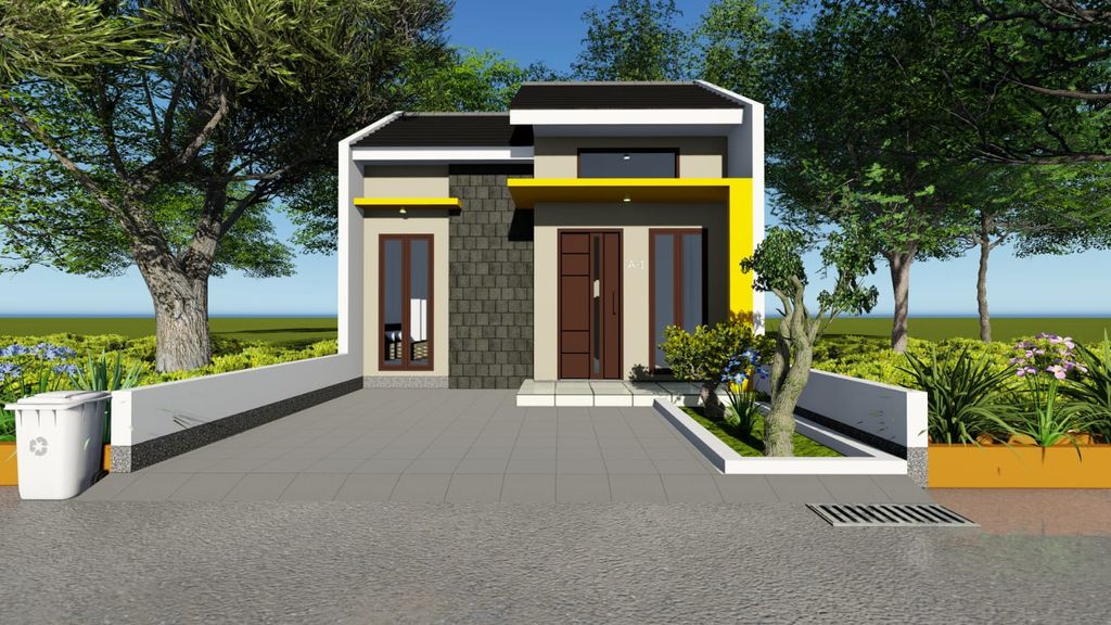 foto tampak rumah tipe 30/63 perumahan ANGGUN RESIDENCE