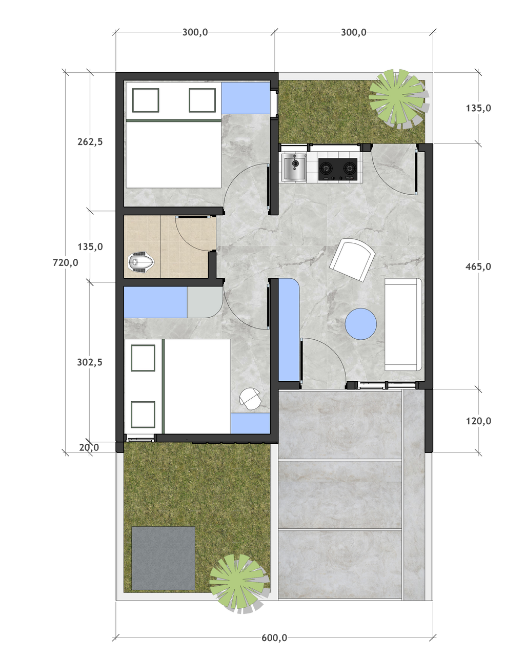 foto denah rumah tipe New Gading perumahan PERUMAHAN GADING ASRI