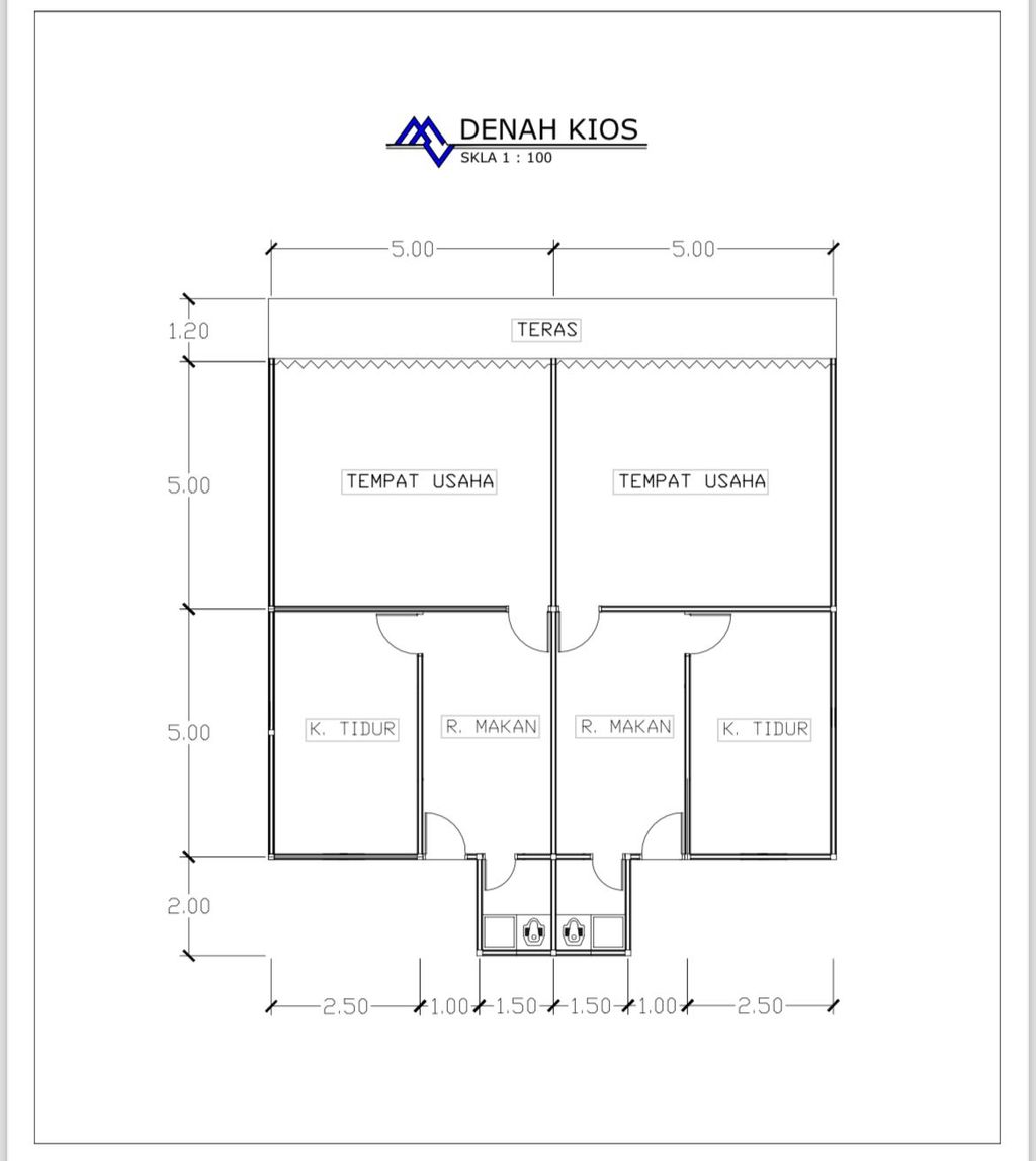 foto denah rumah tipe KIOS perumahan WAHANA MANDIRI 6