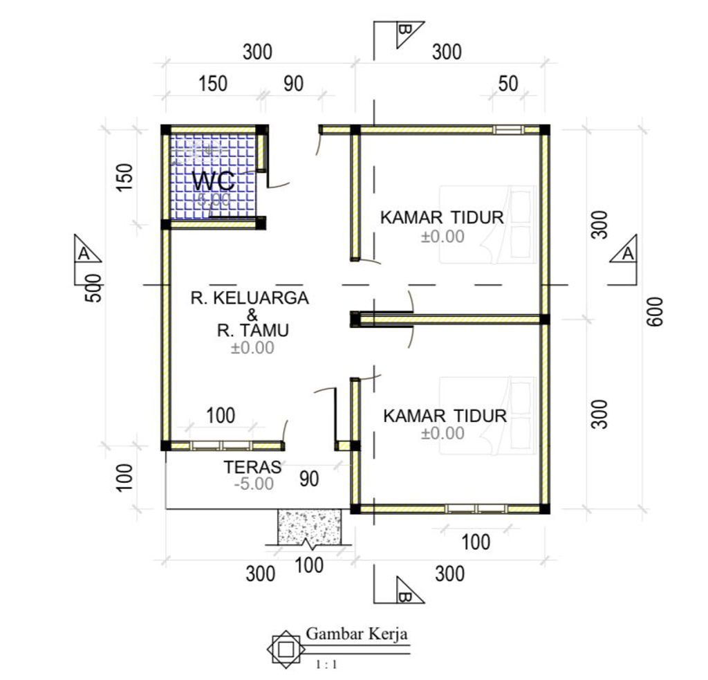 foto denah rumah tipe 36 perumahan PERUMAHAN GRIYA INDAH RESIDENCE 2