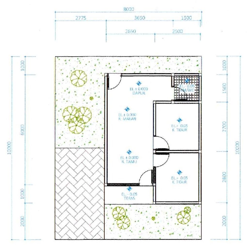 foto denah rumah tipe 36 perumahan PERUM SYAKI PERMAI 7