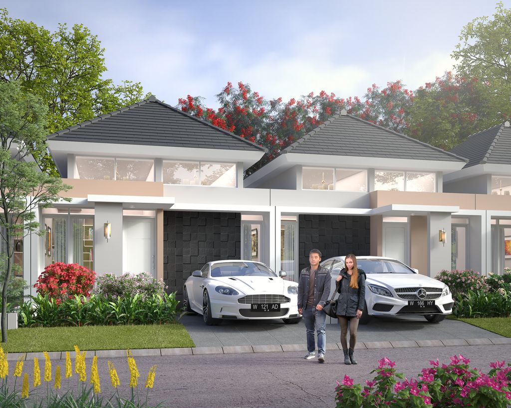 foto tampak rumah tipe 40 perumahan PUNCAK MADANIA REGENCY (VELVET LEGUNDI)