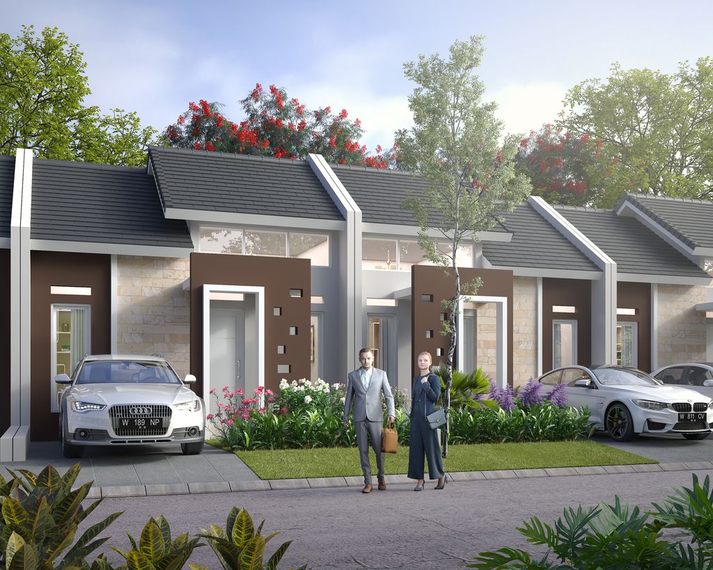 foto tampak rumah tipe 30 perumahan PUNCAK MADANIA REGENCY (VELVET LEGUNDI)