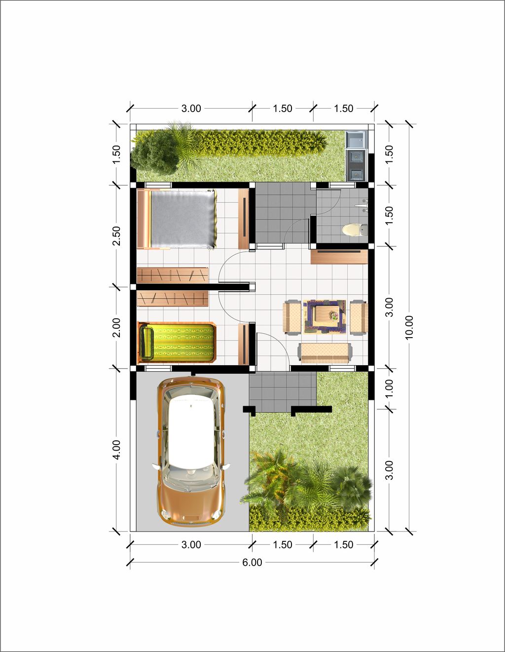 foto denah rumah tipe 30 perumahan PUNCAK MADANIA REGENCY (VELVET LEGUNDI)