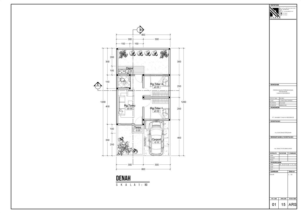 foto denah rumah tipe 36 perumahan SAHABAT CAHAYA RESIDENCE