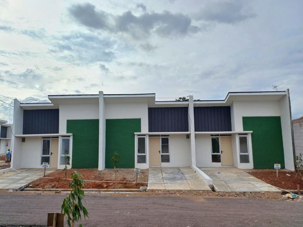 foto tampak rumah tipe 27/60 Rajawali perumahan Perumnas Pondok Indah Cianjur