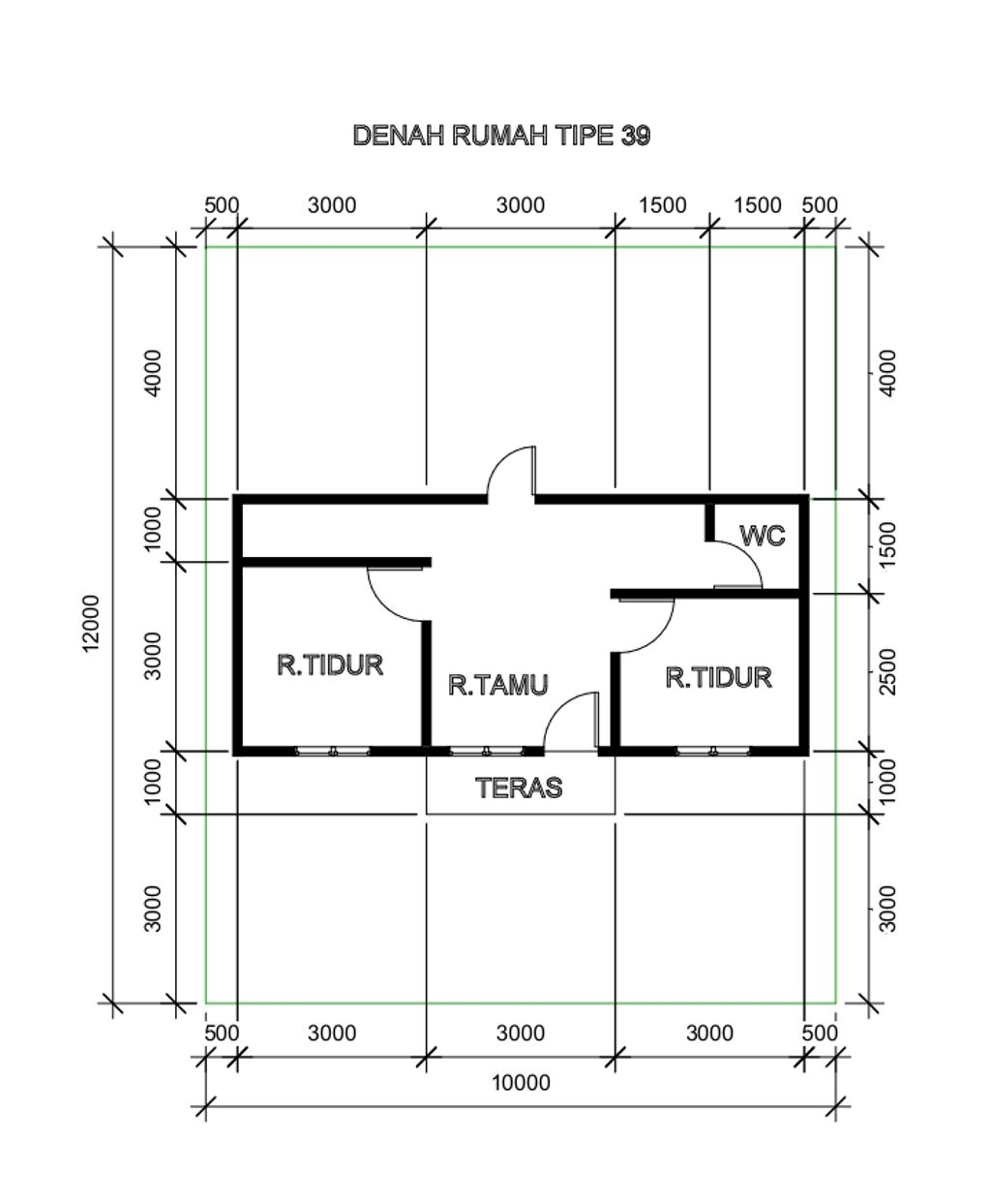 foto denah rumah tipe 36 perumahan JANAH RESIDENCE II