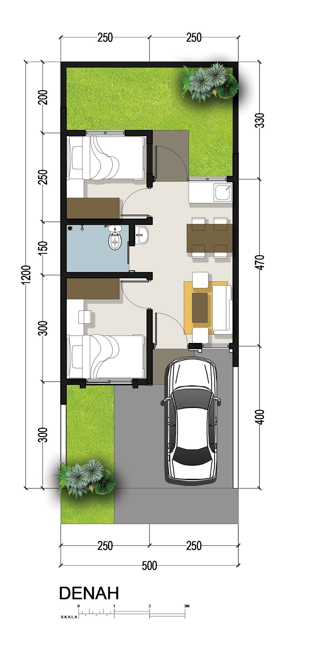 foto denah rumah tipe HOOK 31 M5 perumahan ROYAL SENTRALAND BTP