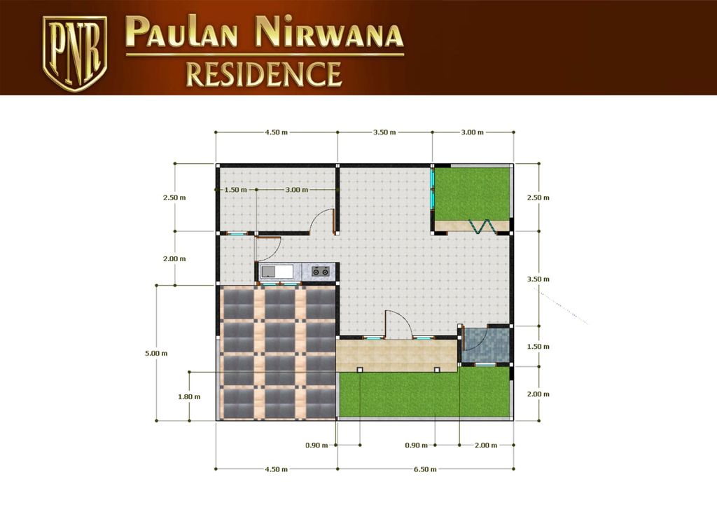 foto denah rumah tipe 40/105 320jt perumahan Paulan Nirwana Residence