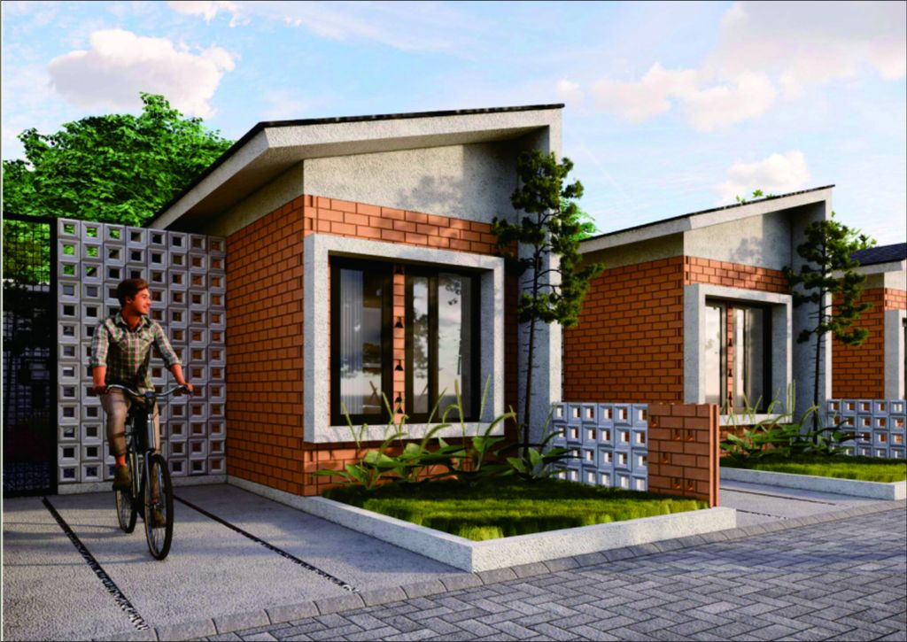foto tampak rumah tipe EDELWEIS perumahan REKA VILLAGE TAHAP 3