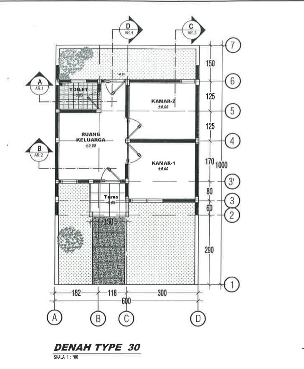 foto denah rumah tipe 30/60 perumahan Perumahan Grand Wirosari