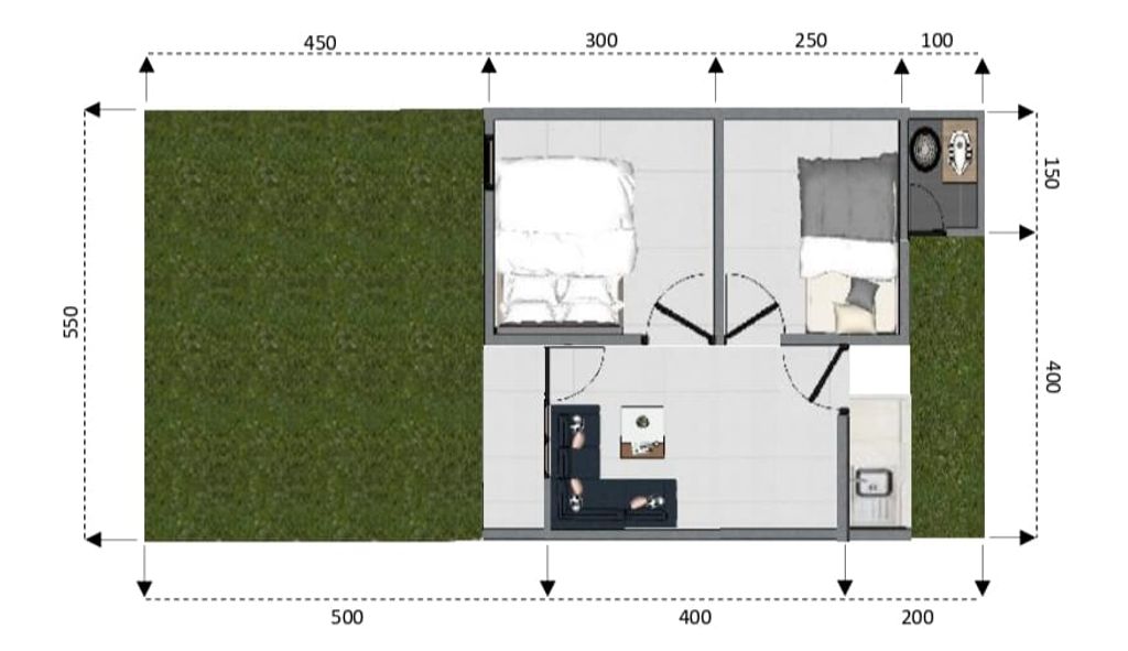foto denah rumah tipe 36/60 perumahan GRAHA CITRA RAYA