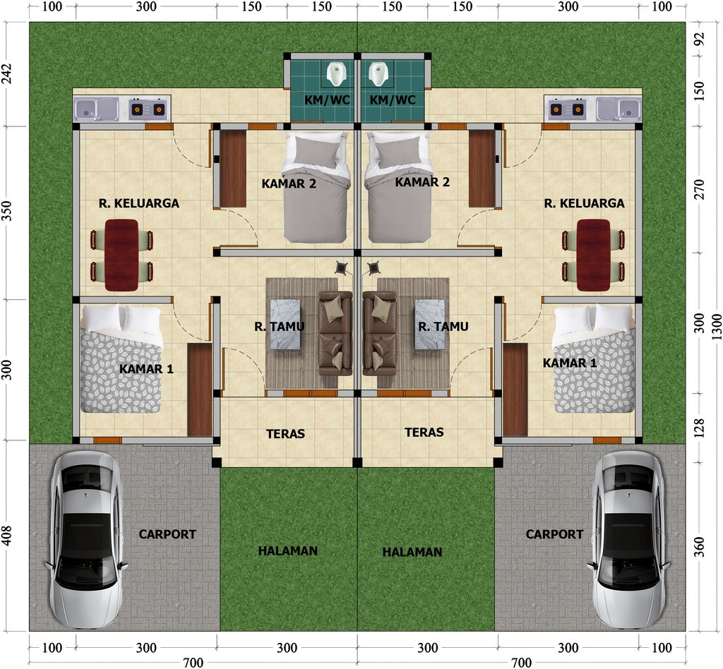 foto denah rumah tipe 36 perumahan BAITUSSALAM RESIDENCE 3
