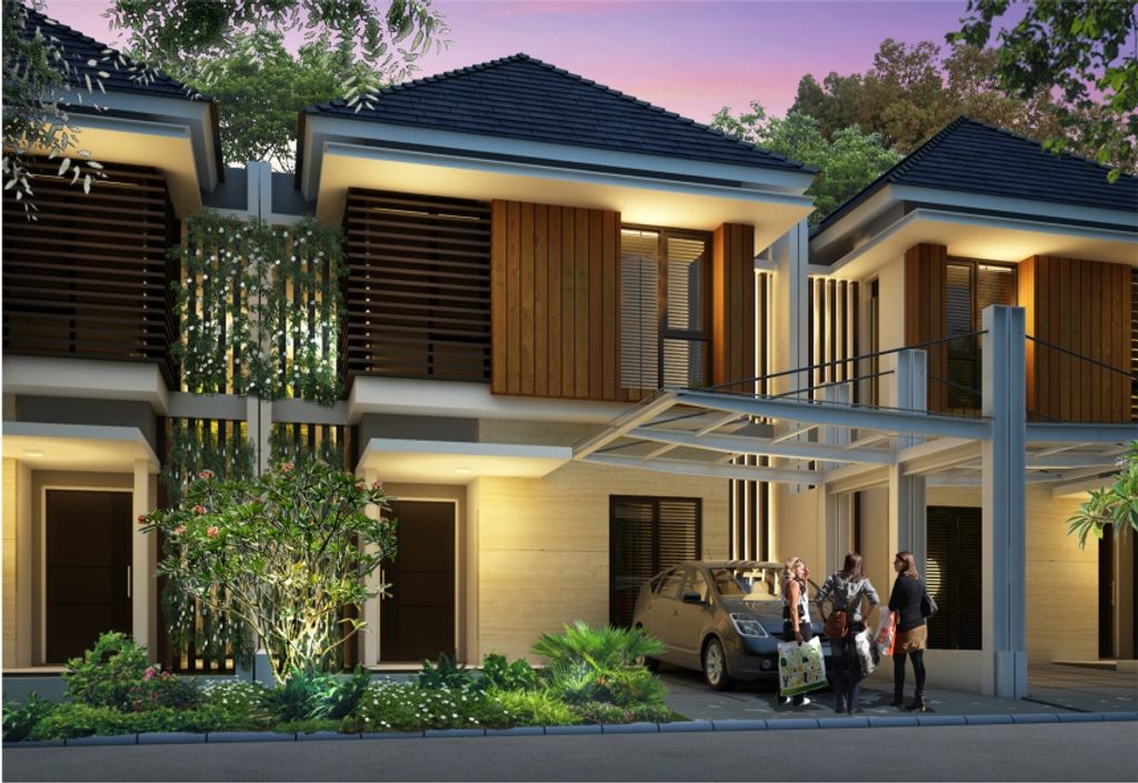 foto tampak rumah tipe Deluxe perumahan Insignia Residence