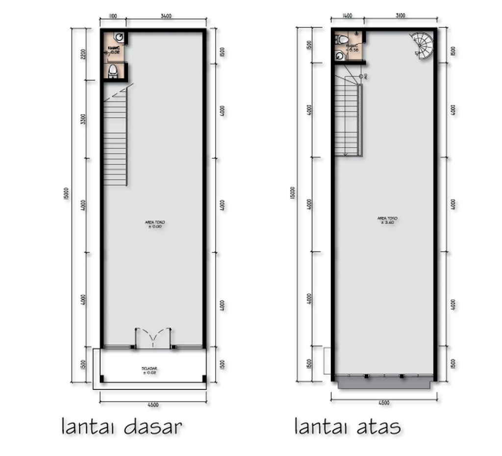 foto denah rumah tipe RUKO perumahan Amaya Eco Residence