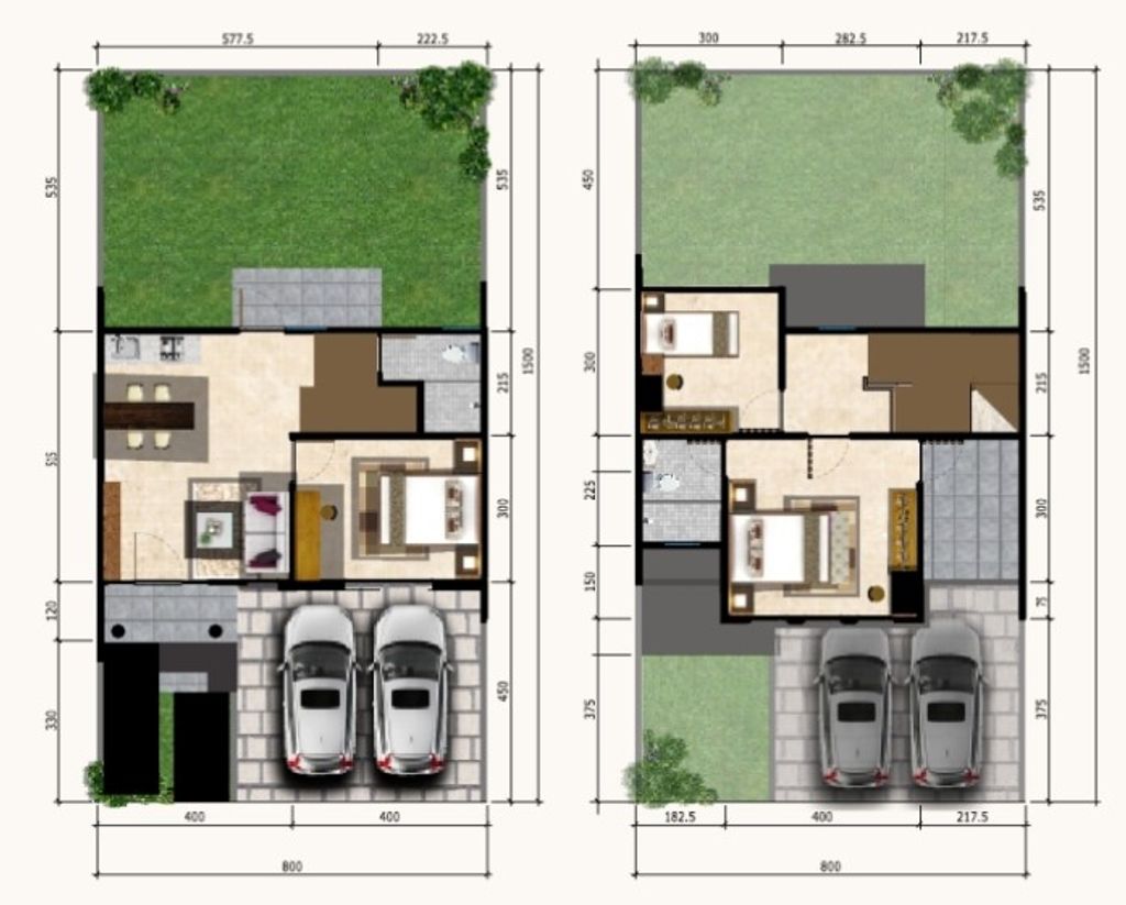 foto denah rumah tipe LEBAR 8 MONTANA 3BH perumahan Citra Land Cibubur