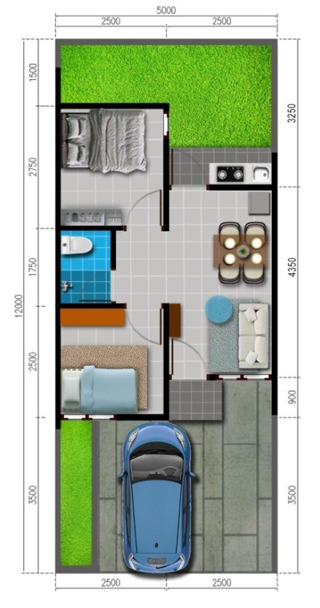 foto denah rumah tipe SI 30/95 Fasad 2+ perumahan HARVEST CITY (SAKURA INDICA 2024)
