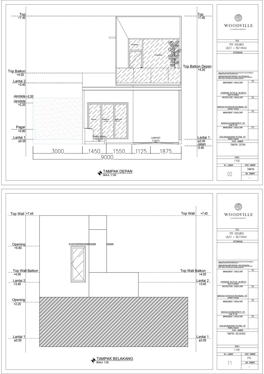 foto tampak rumah tipe Walnut 85/135 perumahan Perumahan Woodville Residence