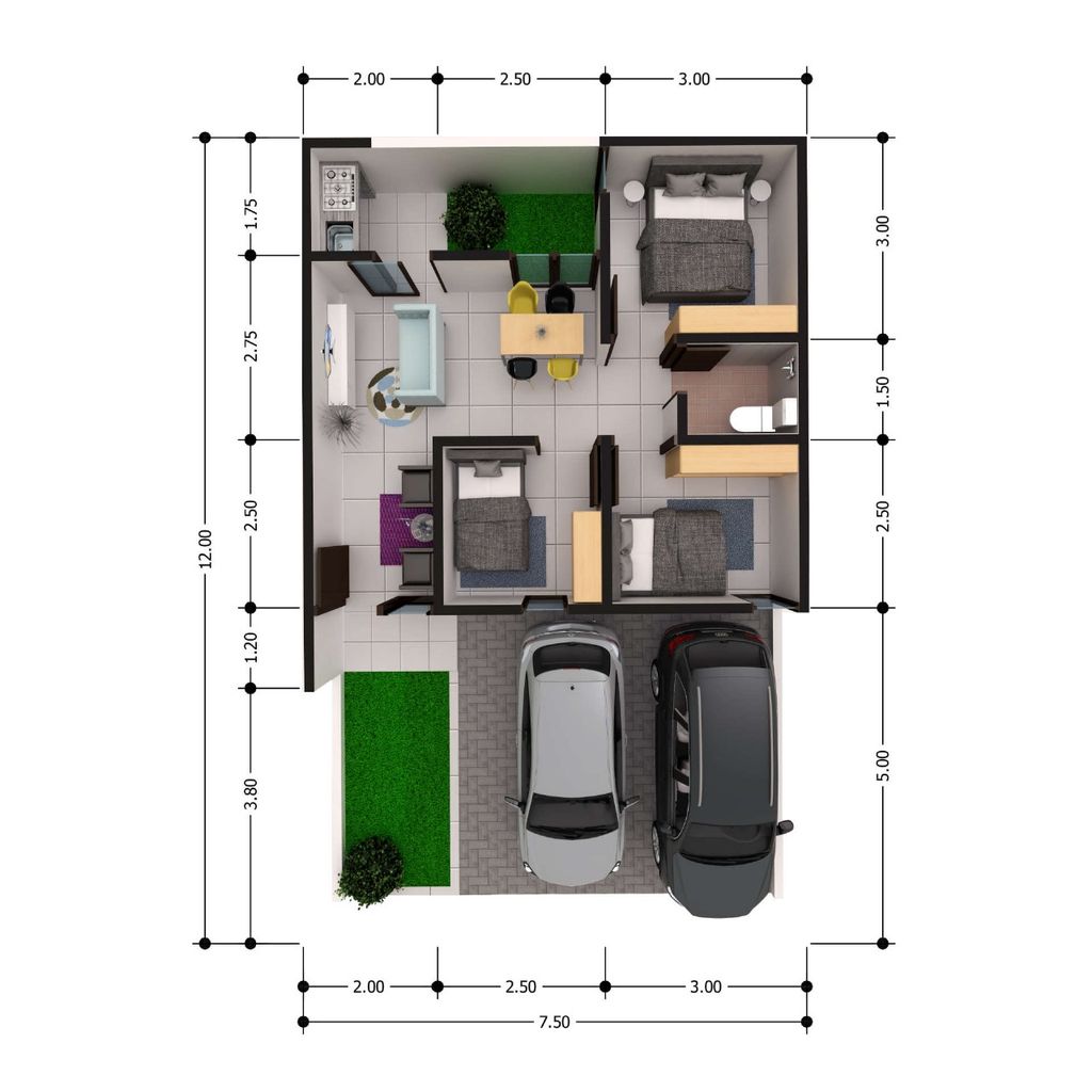 foto denah rumah tipe CALISTA DELUXE perumahan GRAND ALEXANDRIA 2