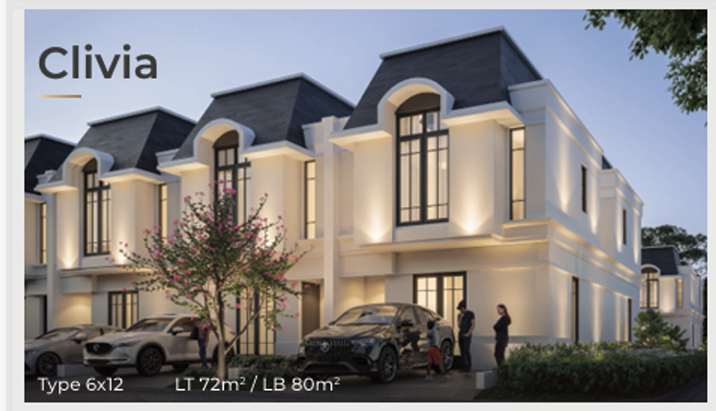 foto tampak rumah tipe CLIVIA perumahan CITRAGARDEN BINTARO