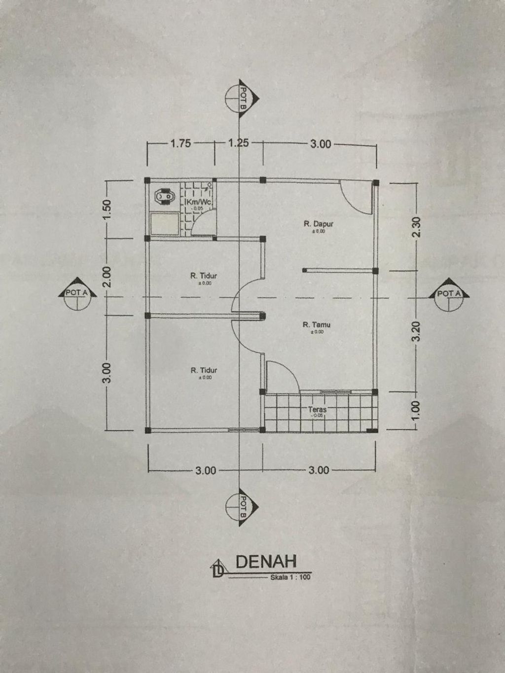 foto denah rumah tipe 36 perumahan GRAND ARECA CITY