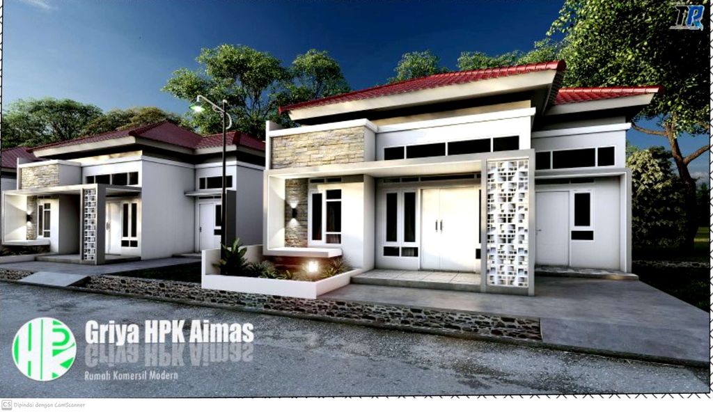 foto tampak rumah tipe Jamrud-A perumahan Griya HPK Aimas