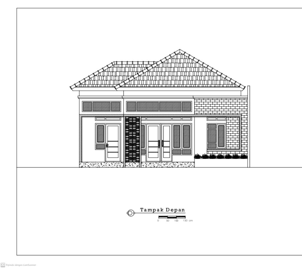 foto denah rumah tipe Jamrud-A perumahan Griya HPK Aimas