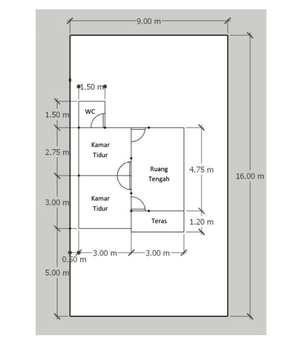 foto denah rumah tipe 36 Subsidi perumahan Griya Mandiri Asri Tahap 2