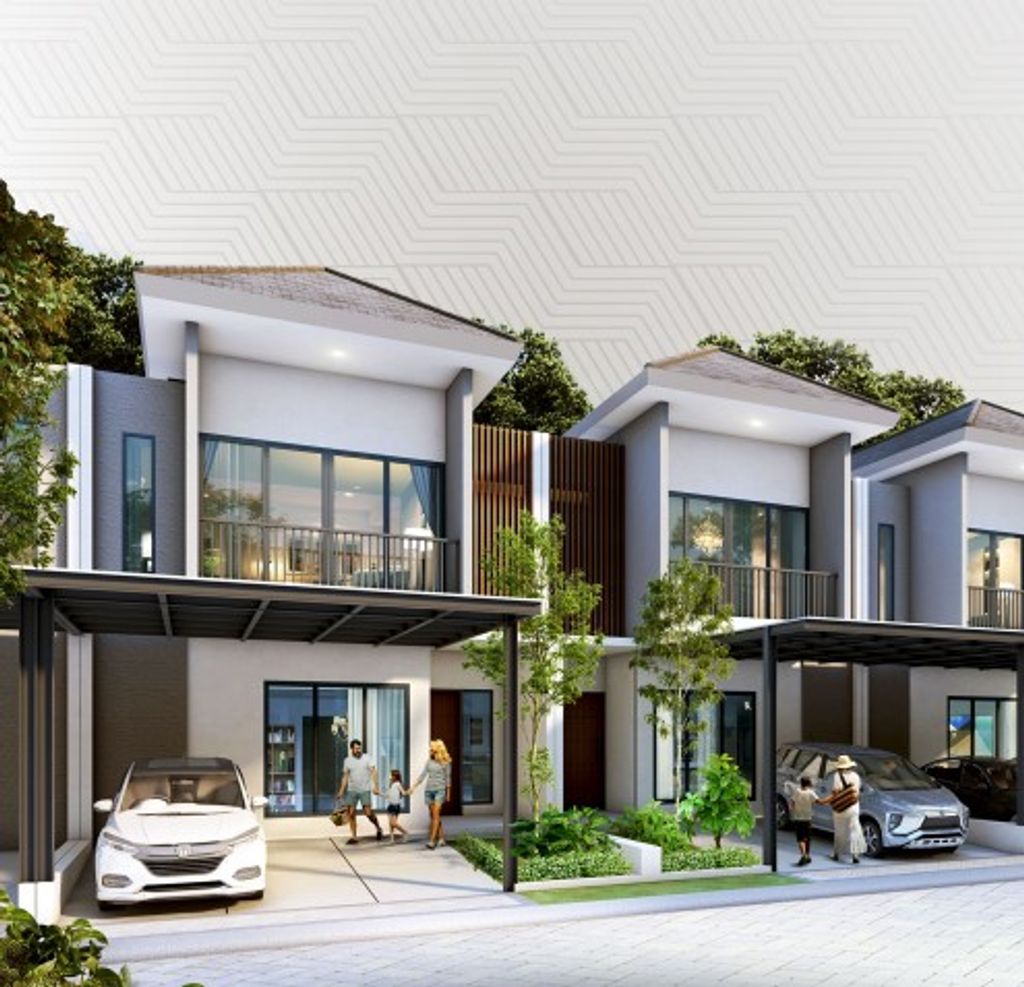foto tampak rumah tipe PA T 100 perumahan PANDANARAN AVENUE