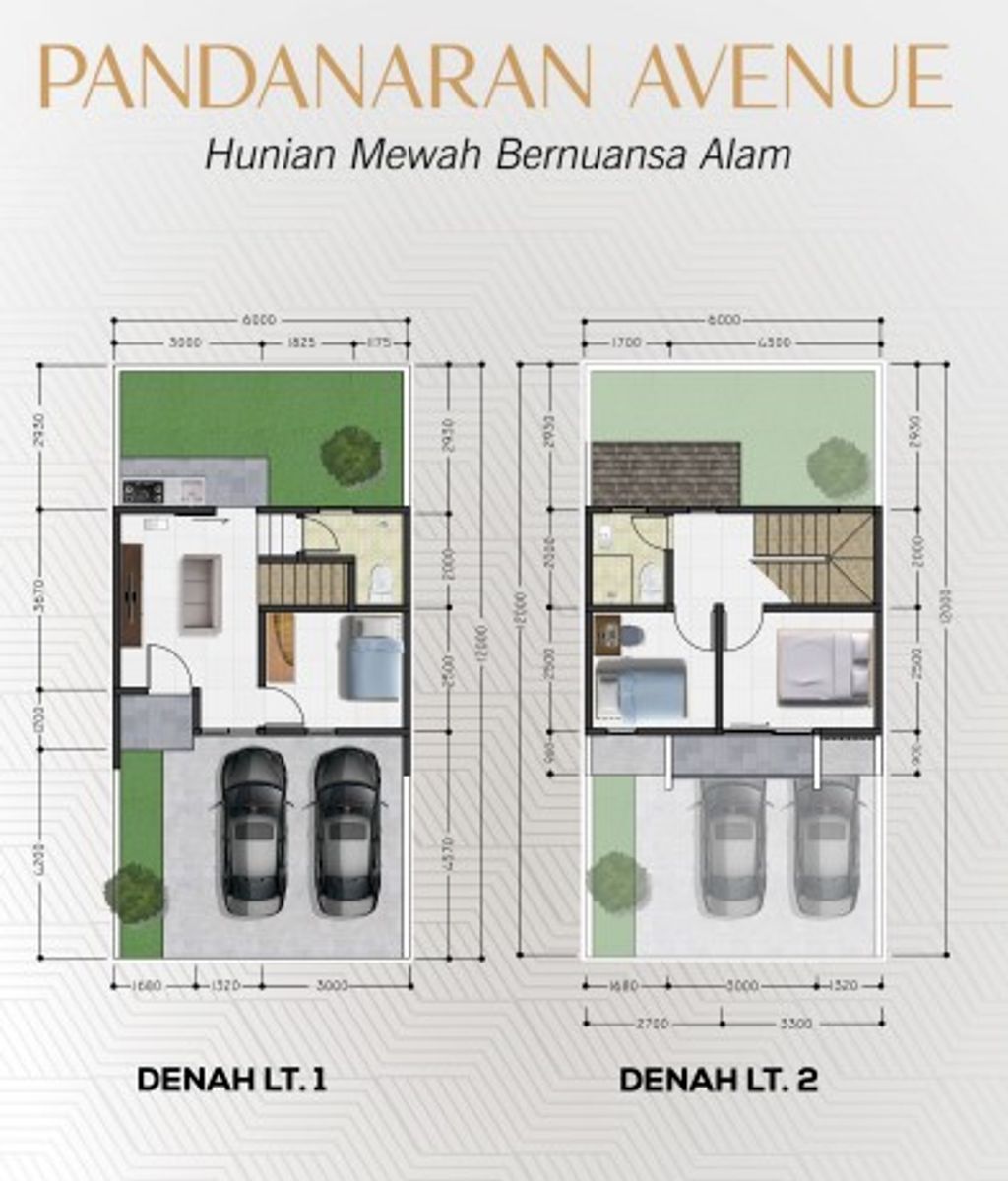 foto denah rumah tipe PA T 100 perumahan PANDANARAN AVENUE