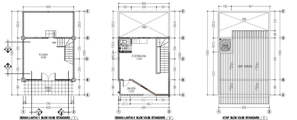foto denah rumah tipe RUKO ORCHID STANDART 76/60 perumahan RUKO VICTORIA VILLAGE