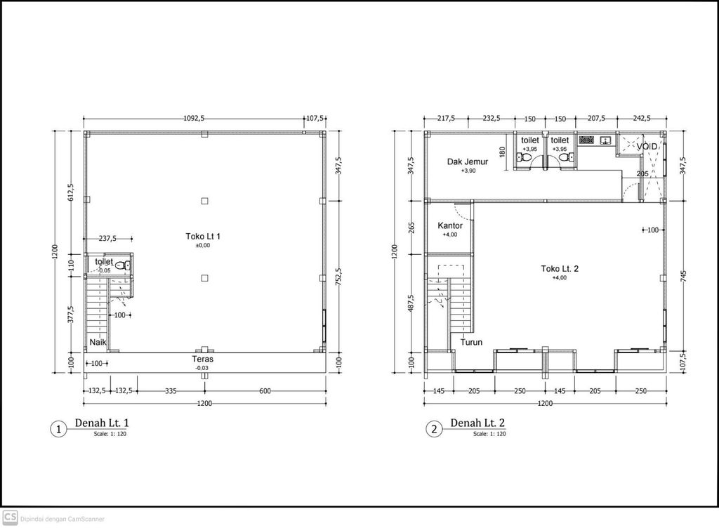 foto denah rumah tipe 130/122 perumahan Tamansari residence