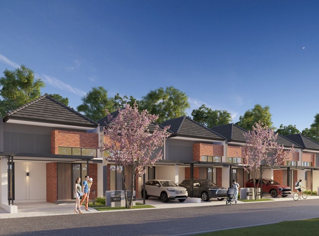 foto tampak rumah tipe BARCELONA COVE 36/72 BC perumahan METLAND CIBITUNG - CLUSTER LISSE