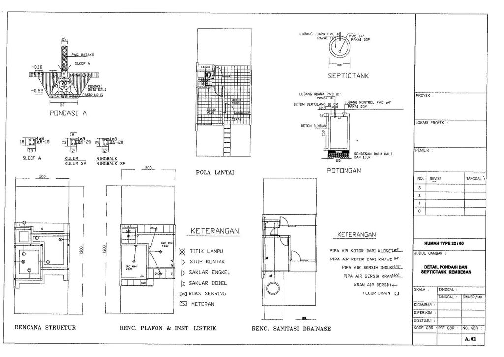 foto denah rumah tipe 22 perumahan GRAND KERTAMUKTI RESIDENCE 2024