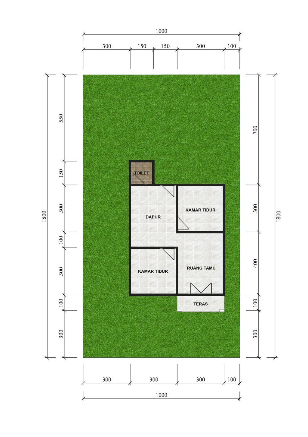 foto denah rumah tipe 42 perumahan NAJWA MANDIRI RESIDENCE