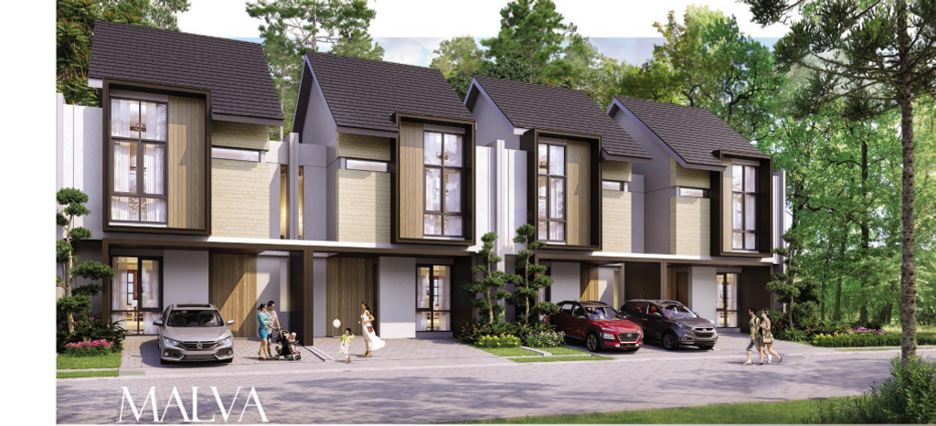 foto tampak rumah tipe MALVA perumahan JO CITRA GARDEN SERPONG
