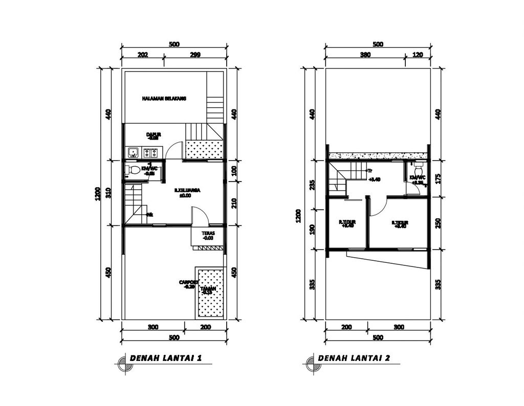 foto denah rumah tipe 38 Cozy Level Minimalis (2 KT) (470) perumahan G-Land Harmony Hills