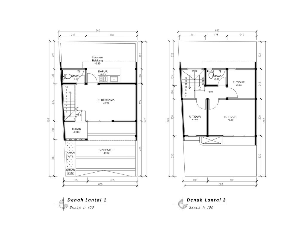 foto denah rumah tipe 55 Compact Classic (719) perumahan G-Land Padalarang Estate