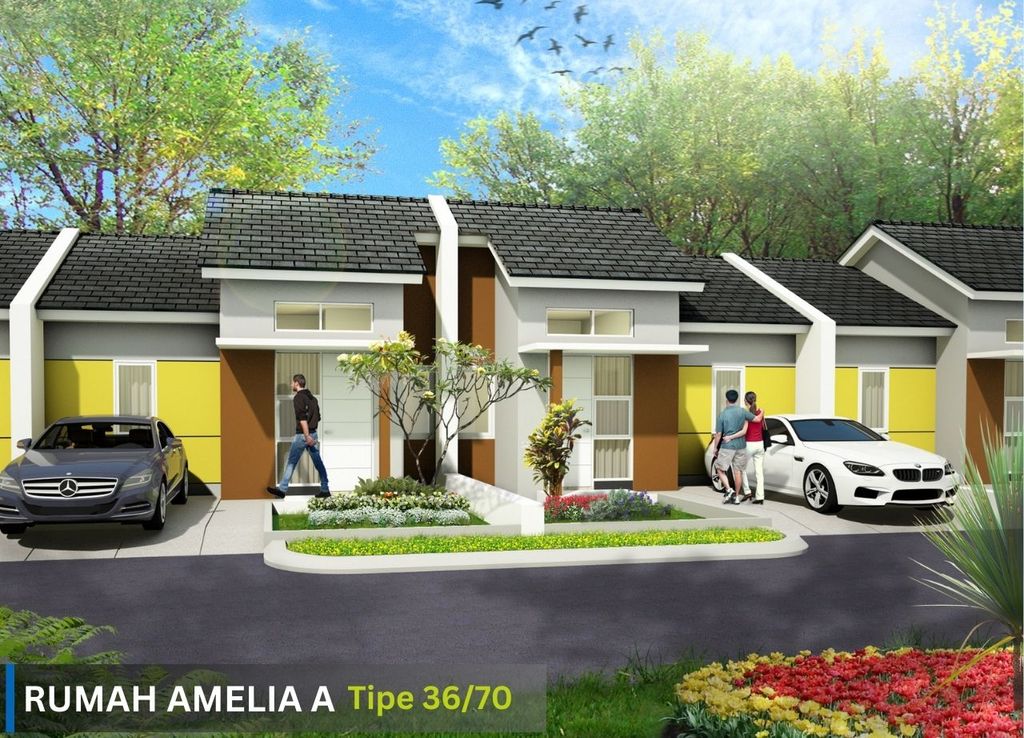 foto tampak rumah tipe Amelia A perumahan GRAND CILAMAYA RESIDENCE