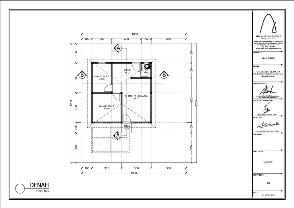 foto denah rumah tipe PERUMAHAN VILA ASMAN perumahan Perumahan Vila Asman