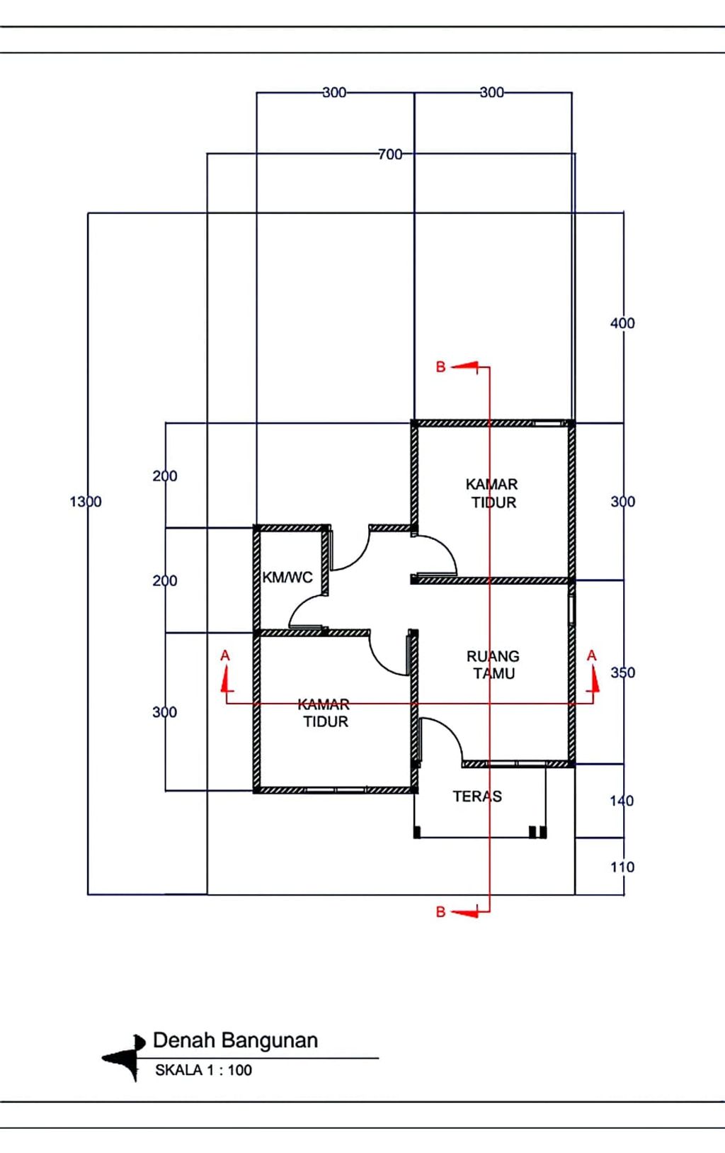 foto denah rumah tipe YARDEN perumahan YARDEN TATELU