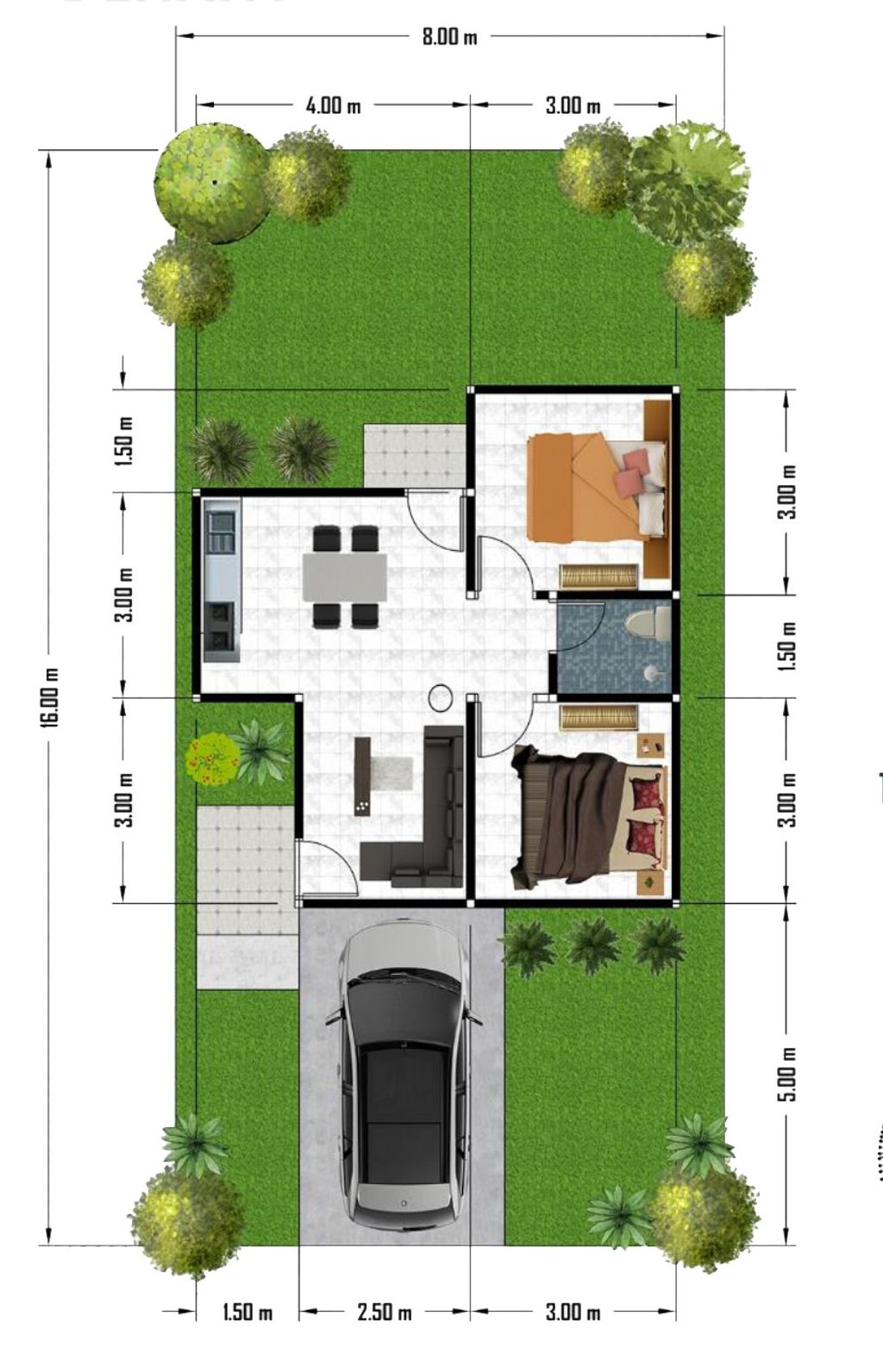 foto denah rumah tipe NIRMALA perumahan BUANA AMERTA REGENCY