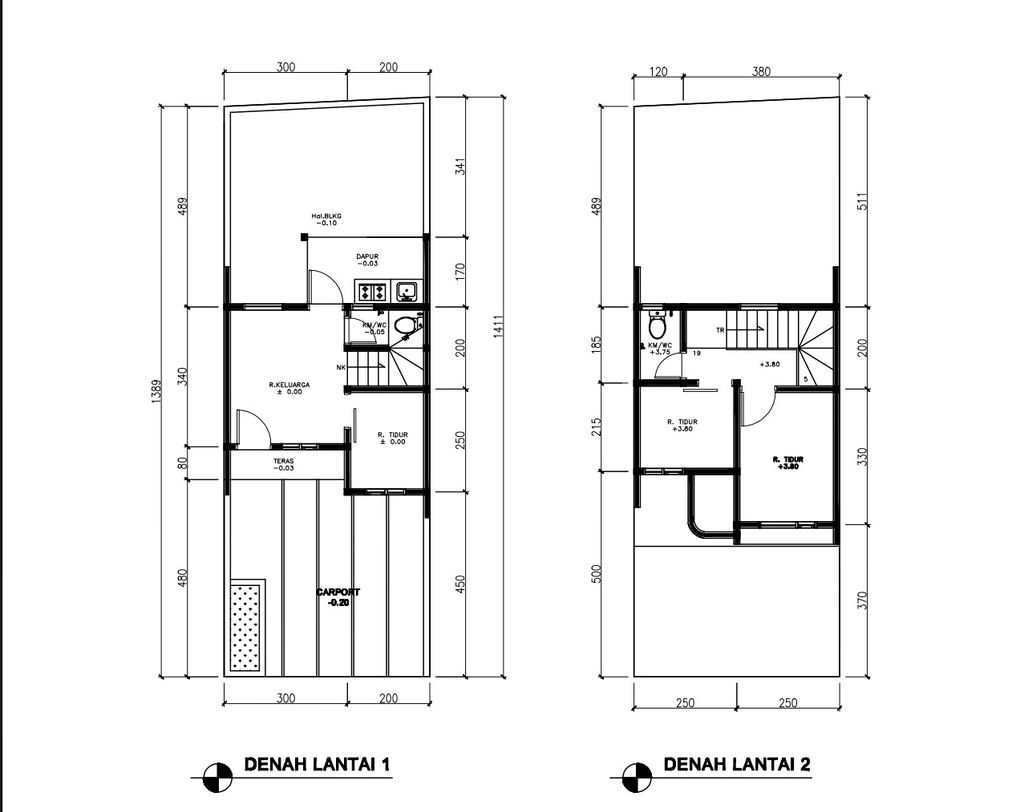 foto denah rumah tipe 43 Compact High Ceiling (3KT) (521) perumahan G-Land Ciwastra Park 2