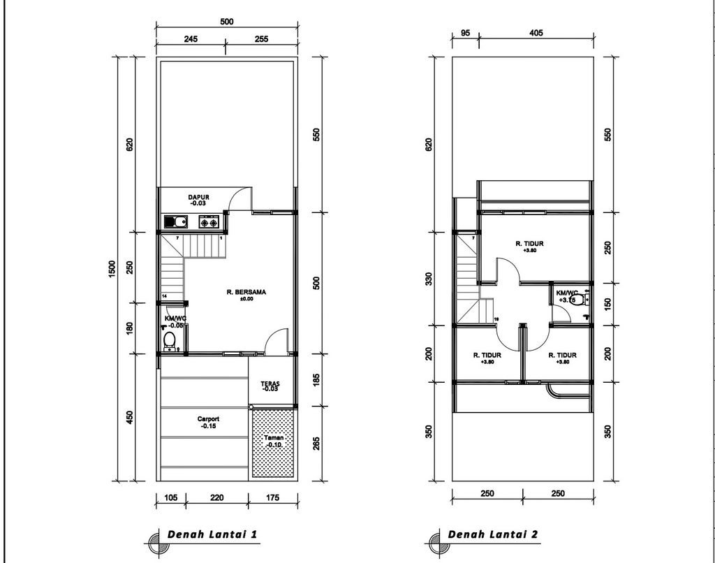 foto denah rumah tipe 54 Compact 3 Kamar HC (692) perumahan G-Land Ciwastra Park 2