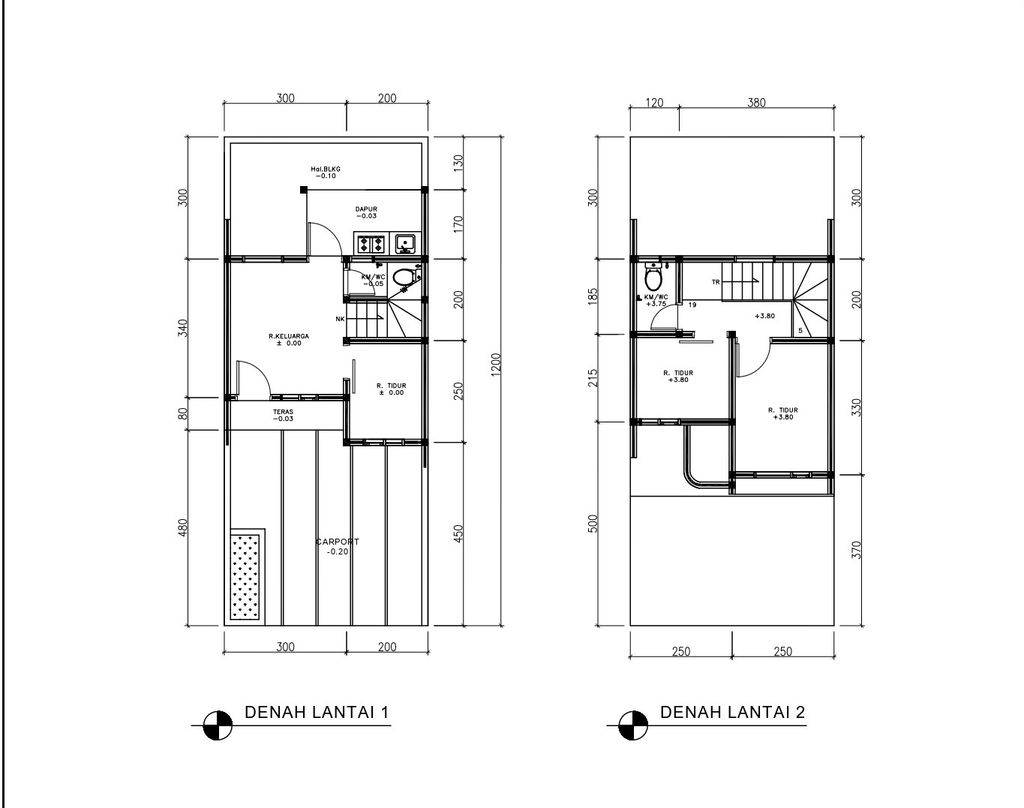 foto denah rumah tipe 43 Compact High Ceiling (3KT) (522) perumahan G-Land Ciwastra Park 2
