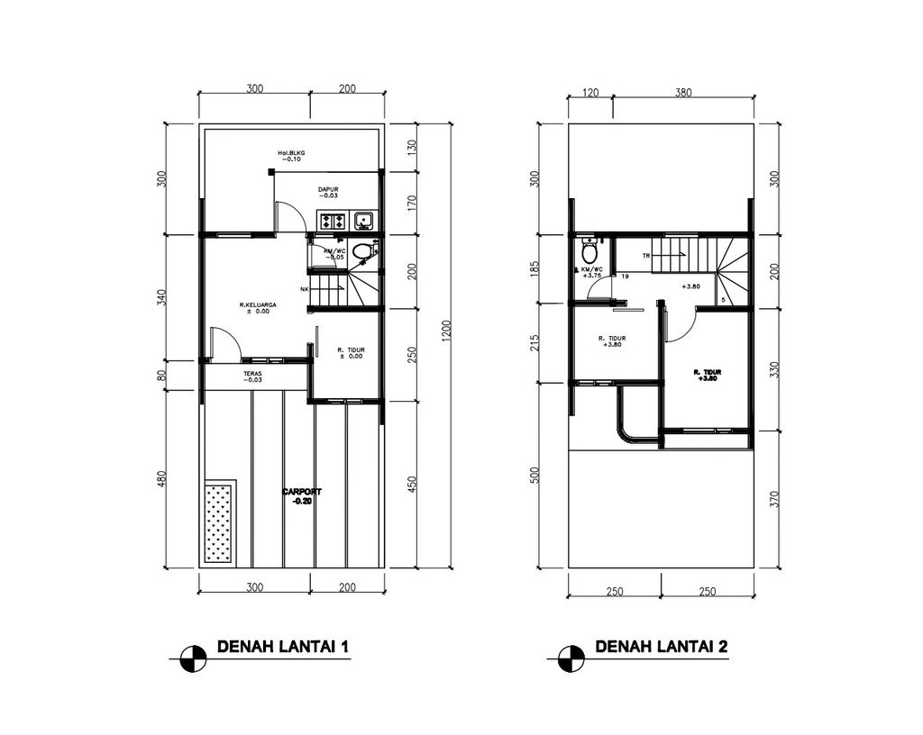 foto denah rumah tipe 43 Compact High Ceiling (3KT) (511) perumahan G-Land Ciwastra Park 2