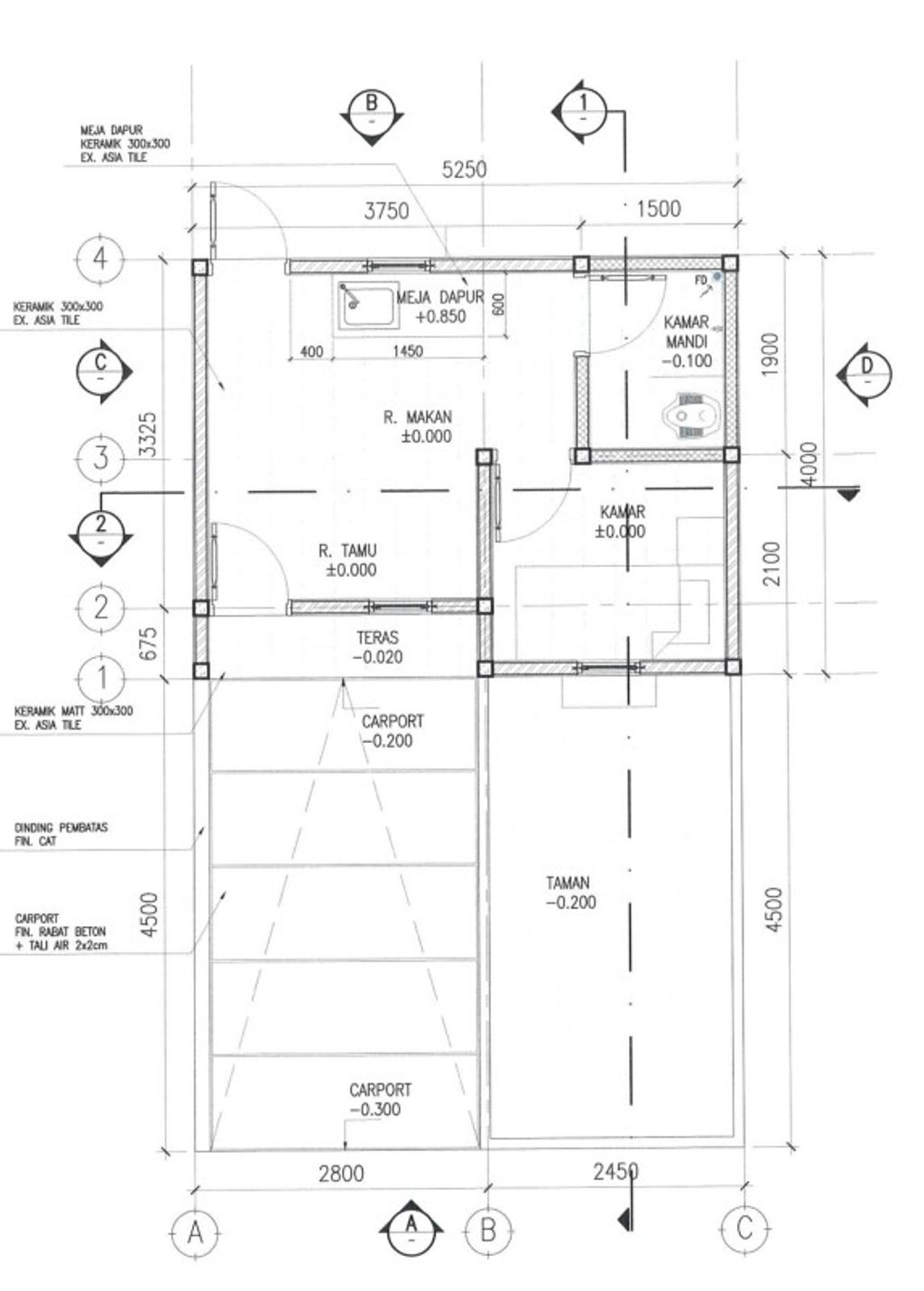foto denah rumah tipe 21 (F23) perumahan Garden House